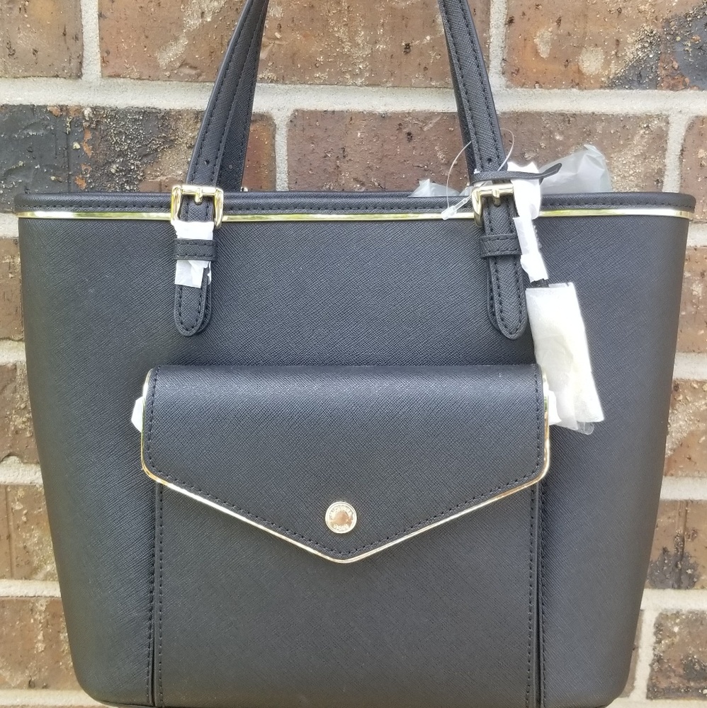 NWT Michael Kors Black Saffiano Leather Tote